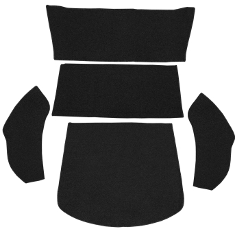 Inneraumteppich schwarz Ribbed bouclé Teppichsatz Innenraum hinter Sitze VW Käfer 8.71 - 1985  Käfer Innenaustattung Teppich